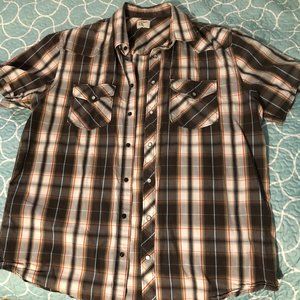Old Navy XL Snap Button Short Sleeve Western Style Shirt